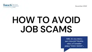 Job Scam 101 Workshop