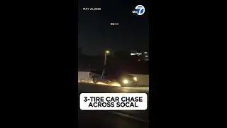 Suspect drives car with only 3 tires during SoCal chase