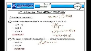 Grade 11 Algebra 2 Final Revision for 2nd Trimester