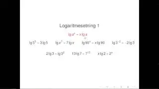 Logaritmesetningene