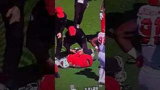 Arizona Cardinals running back James Connor was carted off after suffering a leg injury