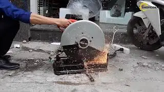 Test m&aacute;y cắt sắt 2450w Kainuo 30355