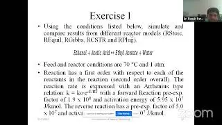 070922 Reactor Simulation in Aspen Plus &ndash; Case Studies on Esterification an