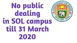 IMPORTANT NEWS FOR DU SOL STUDENTS