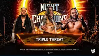Umaga Vs Solo Sikoa Vs Jacob Fatu - Triple Threat Match | WWE 2k24