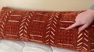 This pillow case is SO soft! -- BlissBlush Red Rust Boho Lumbar Throw Pillow Cover 14X36