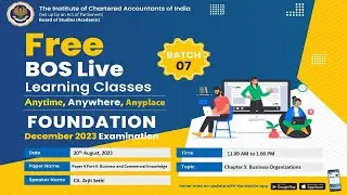 Foundation Paper 4:Part-II:BCK | Topic: Chapter 3: Business Organizations | Session 1 | 20 Aug, 2023