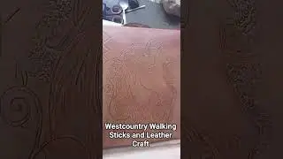 working on a hand made leather Messenger bag. for Westcountry Walking Sticks and Leather Craft.