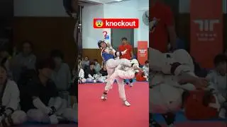 Taekwondo knockout fight 🤯 #knockout #kick #fighter #taekwondo #martialarts #sports #viralvideos