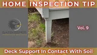 New Jersey Home Inspection Tip | Deck Support In Contact With Soil