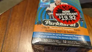 Opening a 2021-22 Upper Deck Parkhurst NHL Hockey Card Blaster Box