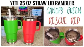YETI Rambler 25 oz Straw Mug Canopy Green vs Rescue Red New Colors Review