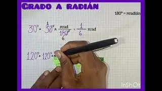Como convertir de grados a radianes..