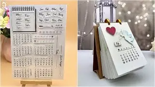 STUNNING NEW YEAR GIFT | Use Clear Stamps to Handmade Calendar - #Alinacutle&reg; #AlinaCraft