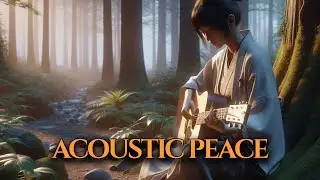 Whispers of Serenity: A Woman's Heartfelt Acoustic Guitar Journey in Nature's Embrace