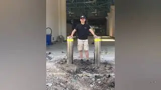 KAVASS auto bollard crash test