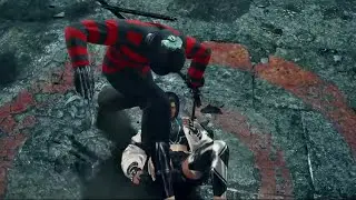 Yoshimitsu claims victory on his foe that stands in front of him 