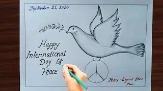 World Peace Day Drawing | International Peace Day | How To Draw World Peace Day Poster Easy