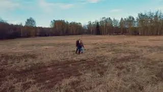 Flying our drone around in Creamer's field (Fairbanks,Alaska)