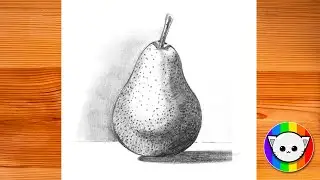 How to draw a pear | Pencil drawing step by step