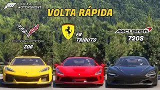 Volta R&aacute;pida Corvette Z06 vs Ferrari F8 Tributo vs McLaren 720S | Forza Motorsport
