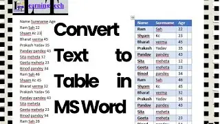 How to Convert text to table 