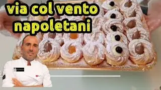 Bignè via col vento napoletani fatti in casa interamente a mano.Ricetta velocissima spettacolare