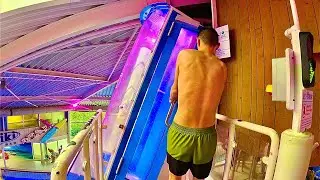 X-Stream Looping Rocket Waterslide at Tikibad Duinrell