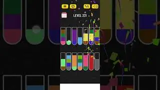 Water sort puzzle level 231 #walkthrough #watersortpuzzlegame #watersortpuzzle