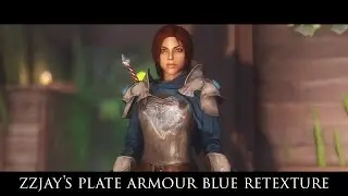TES V - Skyrim Mods: zzjay's plate armour blue retexture