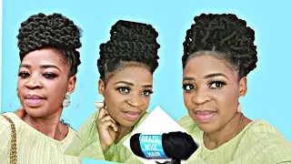African threading hairstyle using Brazilian wool || protective hairstyle using Brazilian wool.
