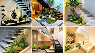 Top 100!New Pebble Art Under Stairs Plants/ Stairs Pebbles Cozy Ideas to Elevate Your Home's Style