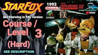 Star Fox - Course/Level 3 (Hard) SNES classic edition - See Description