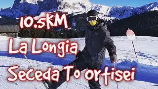 Skiing The Famous 10.5km La Longia Run In The Italian Dolomites!