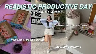 REALISTIC PRODUCTIVE DAY 🧘🏻‍♀️ lezione di yoga - sistemiamo la camera - skincare routine