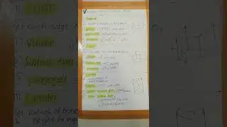 Volume and Surface Areas of Cuboid, Cube, Cylinder| Mathematics | Si pc Groups General bits