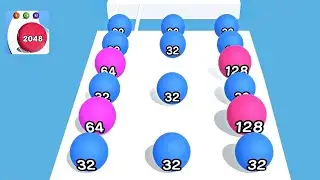 Ball Run 2048 Real Merge ! All Levels Gameplay (562-577) android,ios