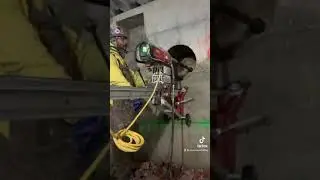 Coredrilling a GIANT hole! #coredrilling #nycconstruction #concretecutting #construction