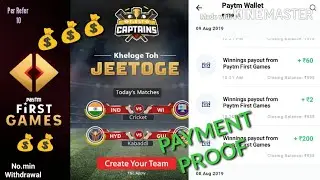 Paytm First Game Pro Payment Proof on Paytm