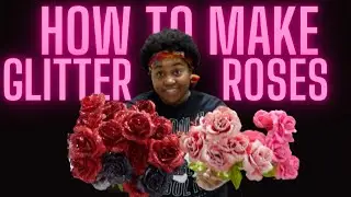 DIY Glitter Roses l Valentine's Day Glitter Roses l  Anniversary Gift l Under $20