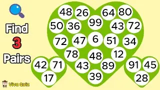 🔍Find 3 Pairs | Brain Focus | Logic Thinking | Memory Boost | Mind Training | Number Match