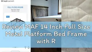 Review MAF 14 Inch Full Size Metal Platform Bed Frame with Round Corner Legs, 3000 LBS Heavy Duty St