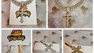 Driptalkjewelry New Drop 19mm Button Cross Pendant Visual