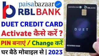 RBL Bank Duet Credit Card Pin Generation | How to Activate Paisabazaar Duet Credit Card | 2023