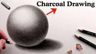 Charcoal drawing tutorial for beginners step by step/How to draw charcoal drawing #charcoal 🤔 2026