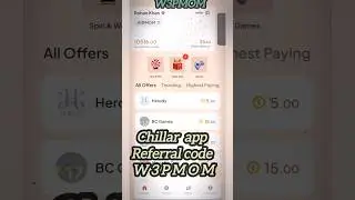 Chillar app Referral code | Referral code | earning app | earning money | chillar app ka Referral cd