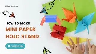 DIY Paper Craft | How to Make Mini Paper Hold Stand | #origamipaper#handmadestand#papercraft#origami