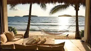 Relaxing Bossa Nova 🌴🌊 Caribbean Beach Sunset Hammock | Chill Music for Work, Study & Sleep