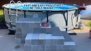 Easy Concrete Block Pool Steps
