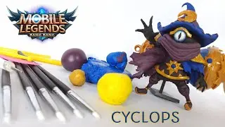 Скульптура из глины | Глиняное искусство | ЦИКЛОП из MOBILE LEGENDS | Самозастывающая глина | Замедленная съемка